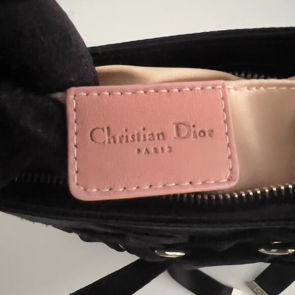 Vintage Dior Mini Black Satin Ballet bag - Picture 2 of 7